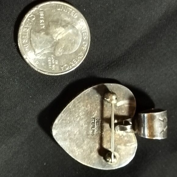 Joan Slifka lapis luzili sterling pin/pendant brooch - Picture 11 of 11